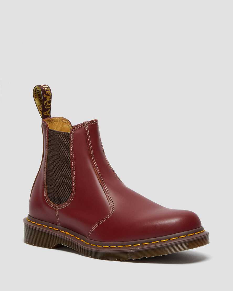 Dr. Martens 2976 Vintage Made In England Chelsea Støvler Dame Burgunder [1348TPBSK]